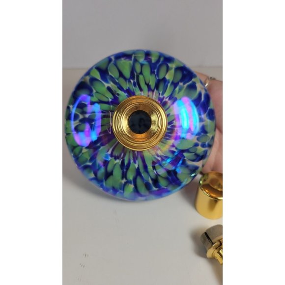 La Tee Da Fragrance Lamp Conical Effusion Iridescent Art Glass Ornate diffuser - Picture 9 of 12